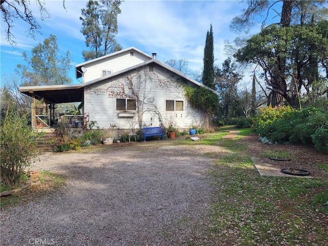 view of home's exterior