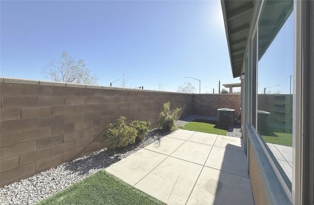 view of patio / terrace with central air condition unit