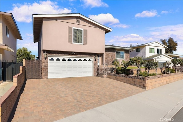 view of front of home featuring a garage