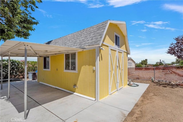 exterior space with a patio