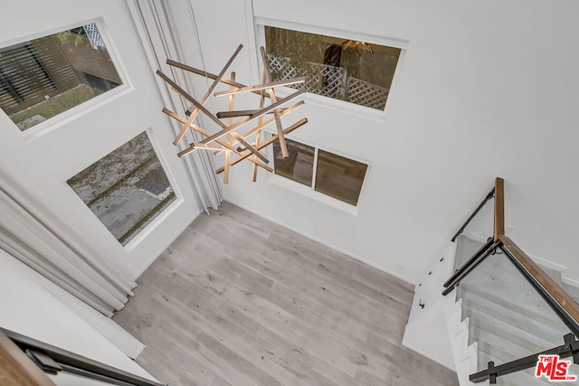 interior space featuring wood-type flooring