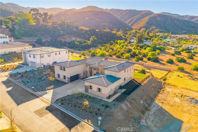 aerial view featuring a mountain view