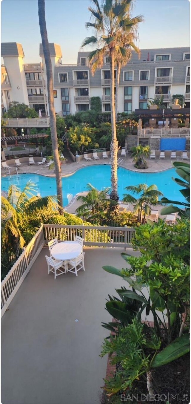 view of pool with a patio