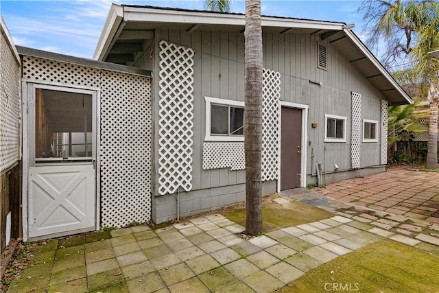 back of house featuring a patio area