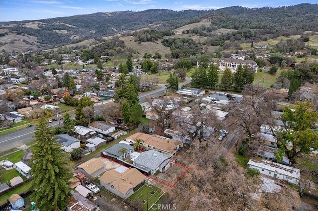 aerial view featuring a mountain view