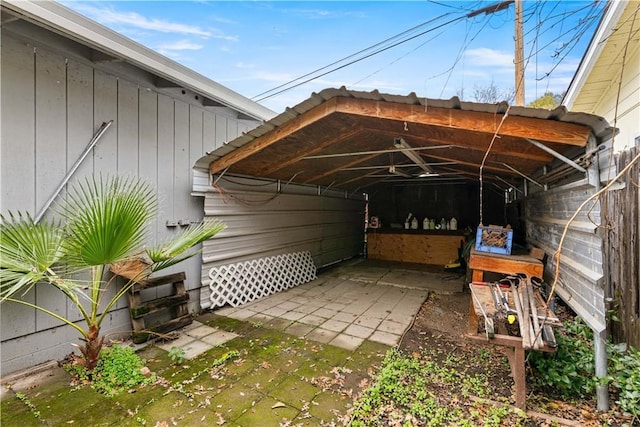 view of car parking with a carport