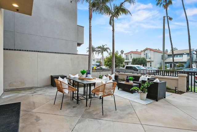 view of patio featuring outdoor lounge area