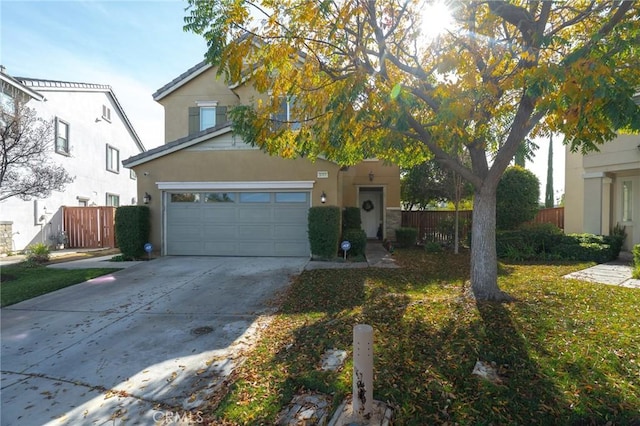 view of front of house featuring a garage