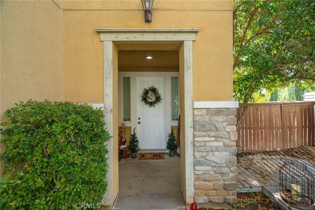 view of doorway to property