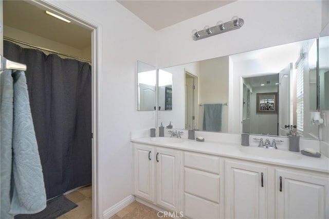 bathroom featuring vanity