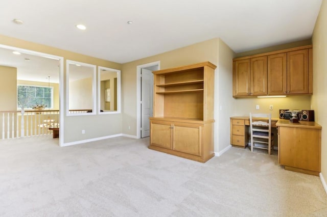 unfurnished office with light colored carpet