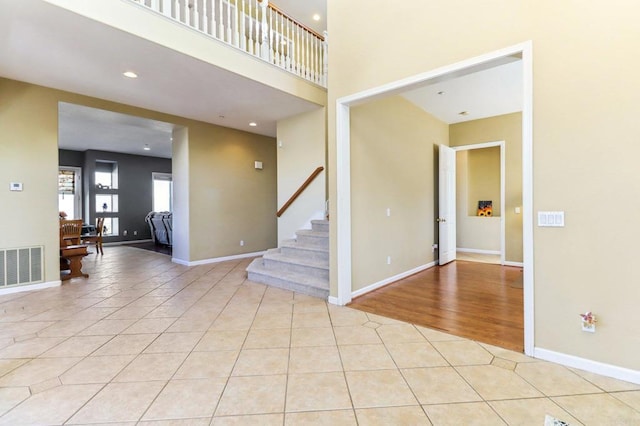 interior space featuring tile patterned floors