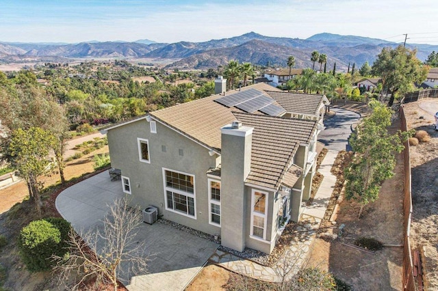 aerial view featuring a mountain view