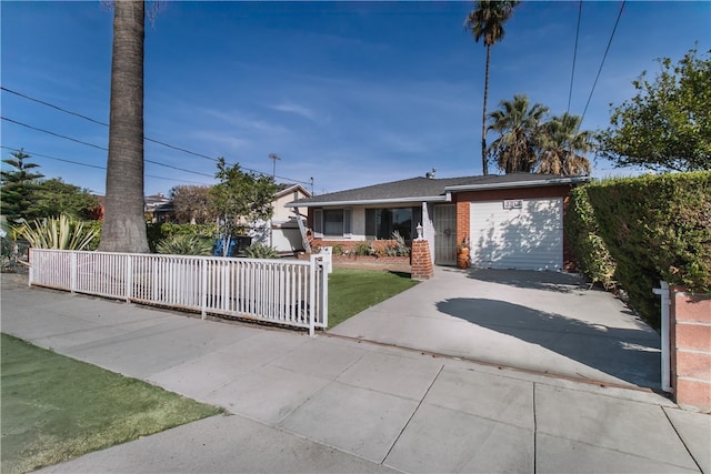 view of front facade with a garage