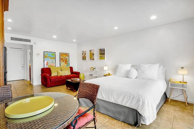 view of tiled bedroom