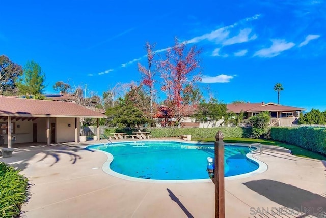 view of pool with a patio