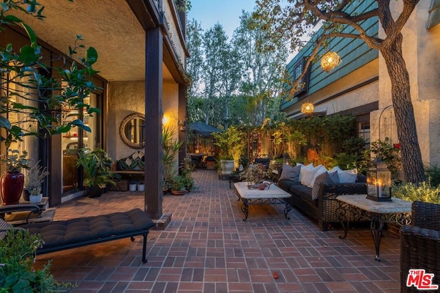 view of patio / terrace with an outdoor hangout area