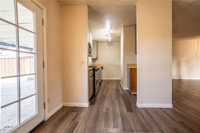 hall featuring dark hardwood / wood-style flooring