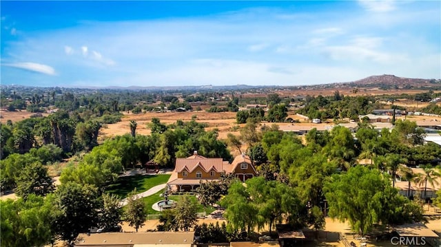 bird's eye view featuring a mountain view