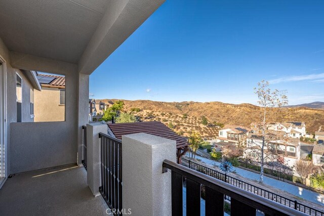 balcony with a mountain view