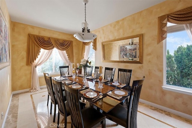 view of dining area