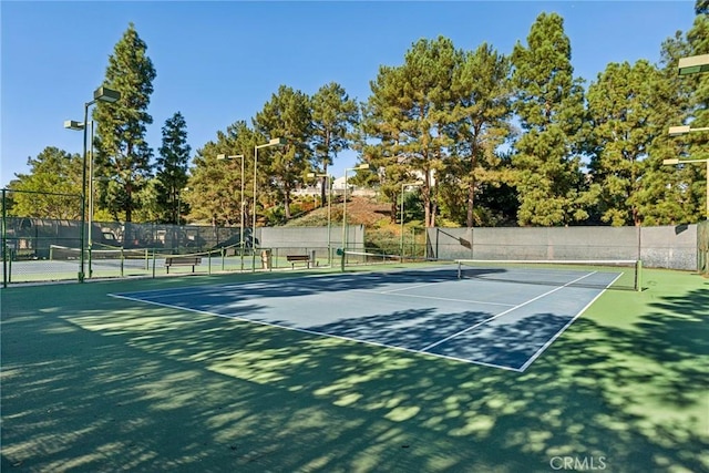 view of tennis court