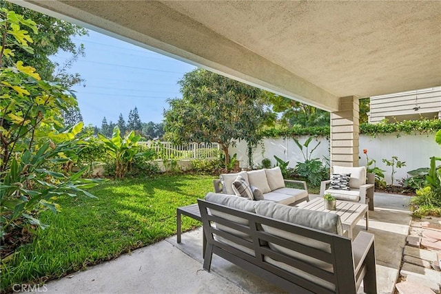 view of patio / terrace featuring outdoor lounge area