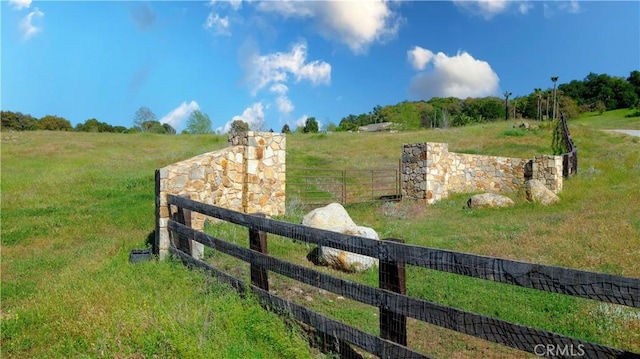 exterior space featuring a rural view