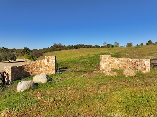 view of yard featuring a rural view