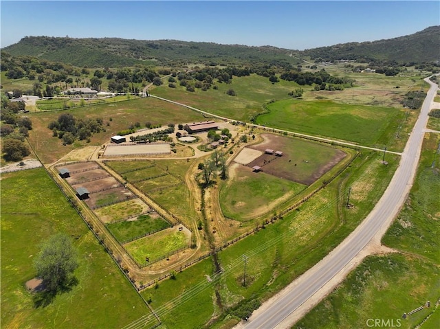 bird's eye view featuring a rural view