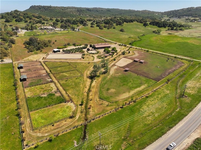 bird's eye view featuring a rural view