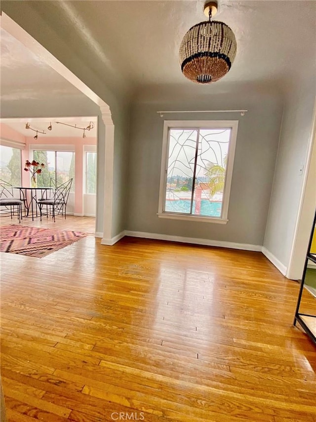 interior space featuring hardwood / wood-style flooring