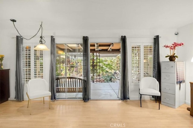 entryway featuring light hardwood / wood-style flooring