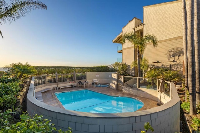 view of pool with a patio