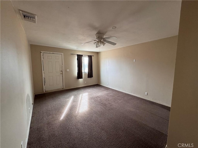 unfurnished room with ceiling fan