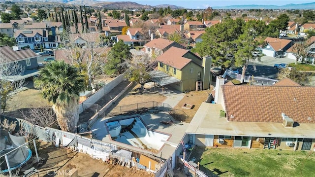 bird's eye view featuring a mountain view