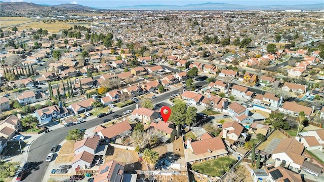 aerial view featuring a mountain view