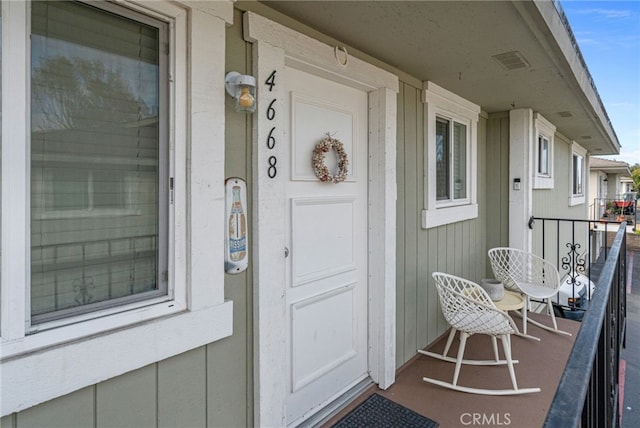 view of doorway to property