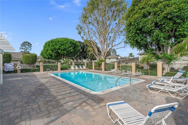 view of pool with a patio