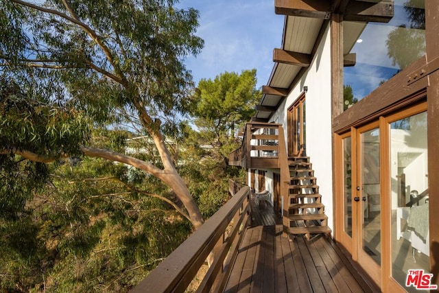 deck with french doors