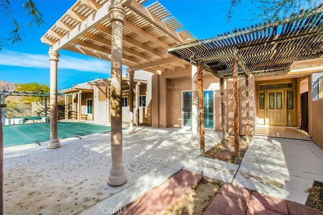 view of patio / terrace with a pergola