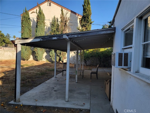 view of patio featuring cooling unit