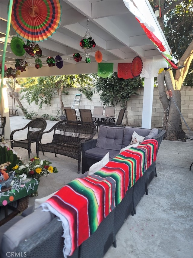 2214 Mark St, Santa Ana, CA 92703 - view of patio with outdoor dining area and a fenced backyard