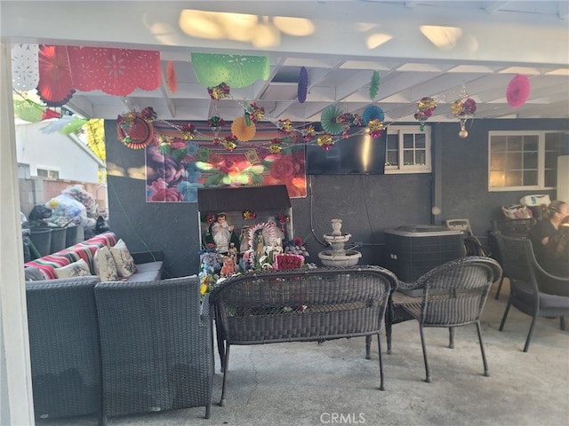 2214 Mark St, Santa Ana, CA 92703 - view of patio / terrace with central AC and an outdoor living space