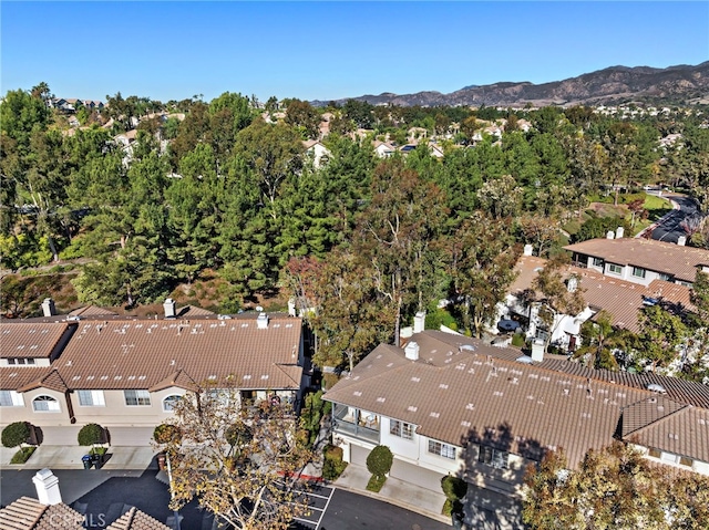 aerial view featuring a mountain view