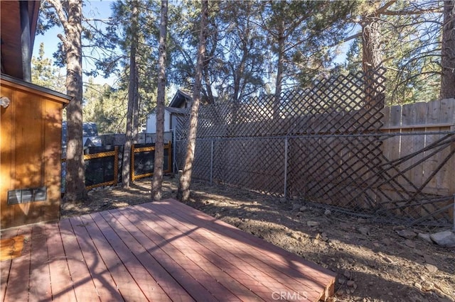 view of wooden deck