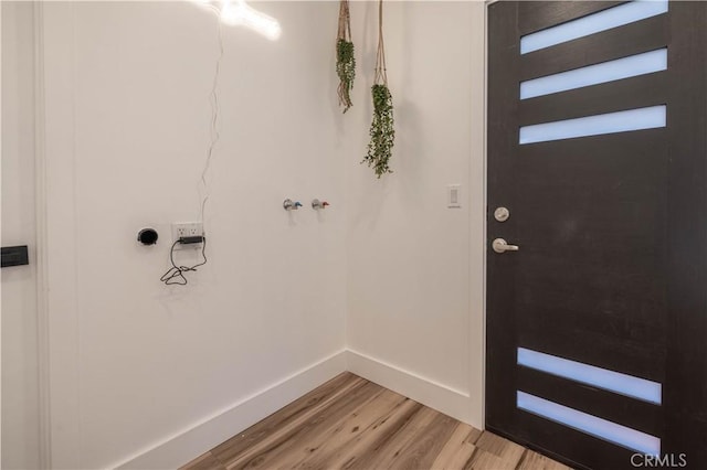 interior space with wood-type flooring