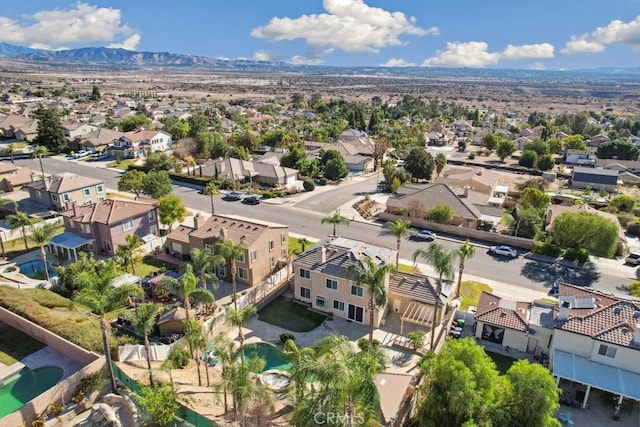 aerial view featuring a mountain view