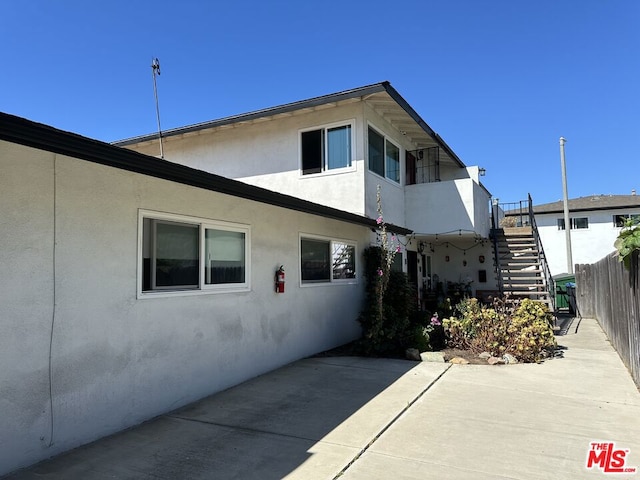 back of property with a patio area