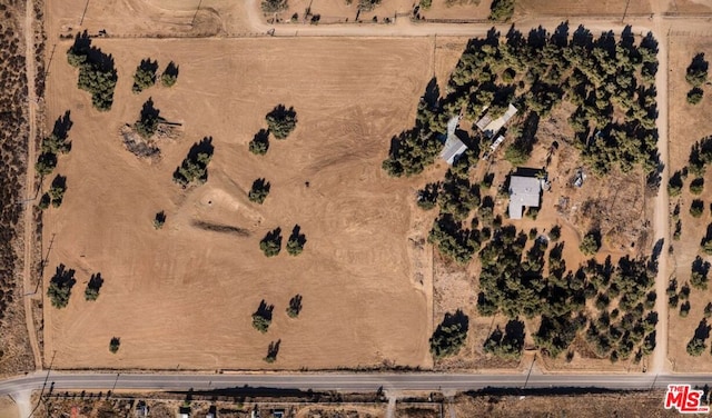 aerial view with a rural view